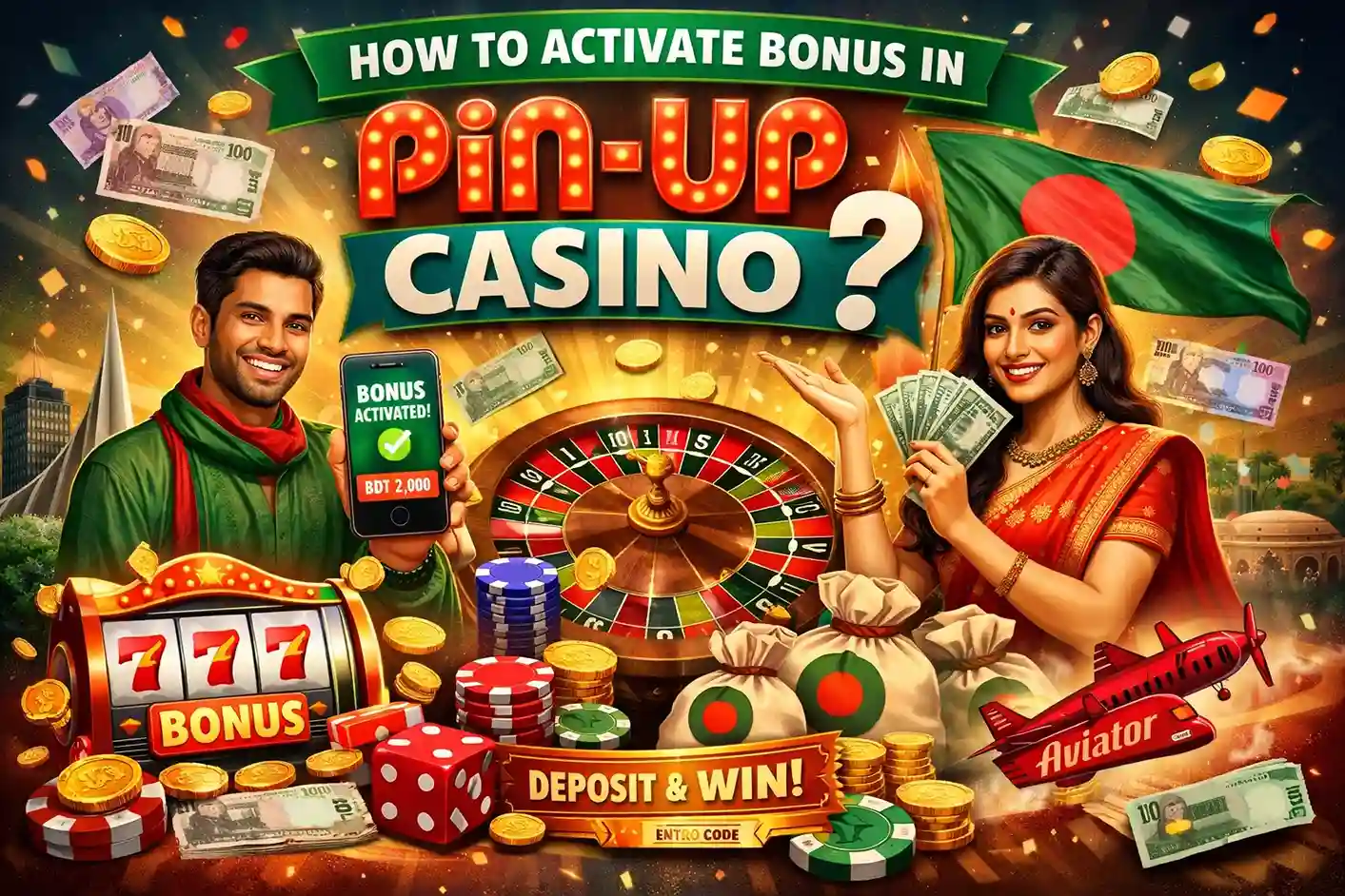 how to activate bonus in Pin Up Casino