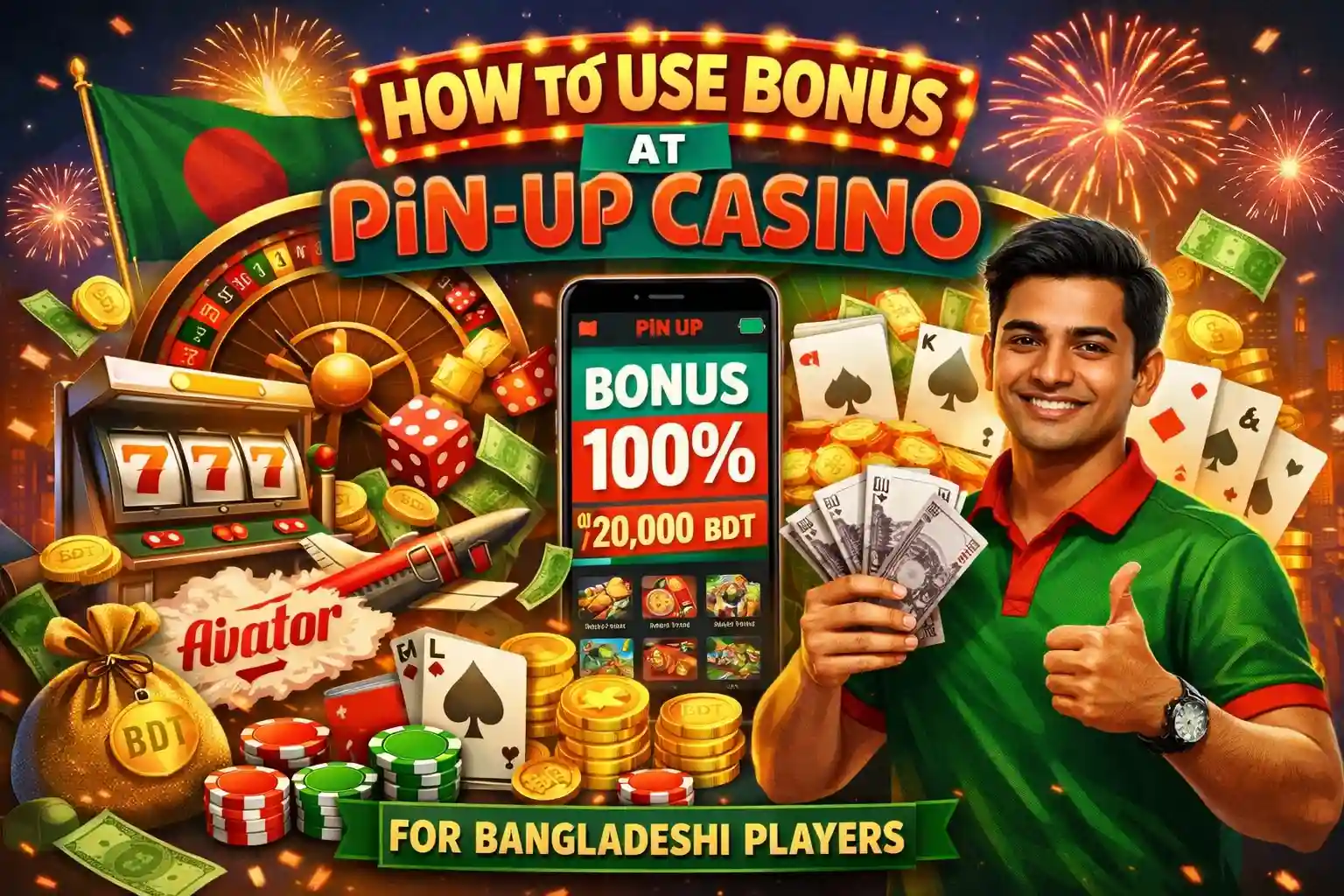 How to use bonus in Pin Up Casino?